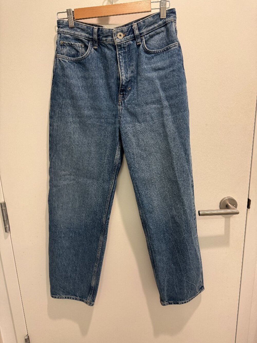 COS Blue High-Rise Straight-Leg Jeans